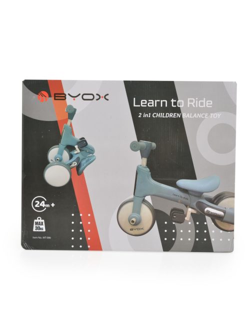 Byox LEARN-to-Ride mini futóbicikli 3 kerekű, összecsukható KÉK