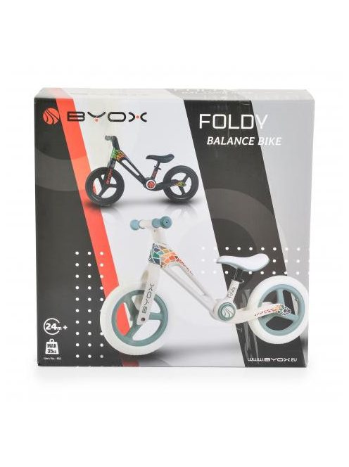 Byox FOLDY futóbicikli összecsukható 35kg-ig FEKETE 