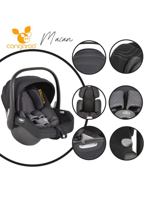 Cangaroo IClick Babakocsi 2 In1 szett szürke