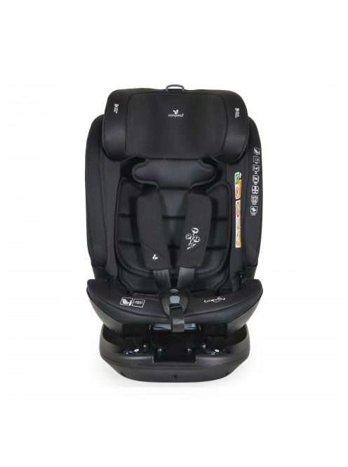 Cangaroo GRAVITY I-size autós ülés 40-150cm, SPS, forgatható talp, pamut huzat SZÜRKE 