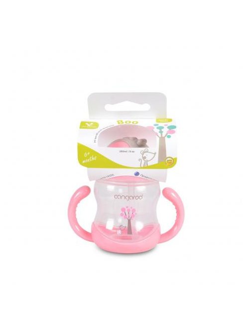 Cangaroo BOO itatópohár szívószállal, fogantyúval 280ml PINK 