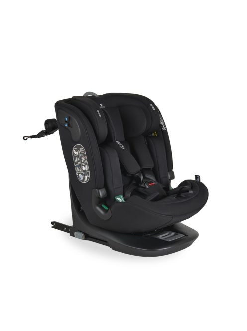 Cangaroo GTS prémium autós ülés 40-150cm SPS, 360fokban forgatható FEKETE 