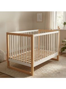 Cangaroo SIERRA fa babaágy rácsos 60x120cm FEHÉR-NATUR 