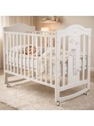 Cangaroo  JUNO fa babaágy zsiráf mintás, ringatós 60x120cm FEHÉR 