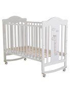 Cangaroo  JUNO fa babaágy zsiráf mintás, ringatós 60x120cm FEHÉR 