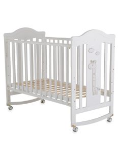   Cangaroo  JUNO fa babaágy zsiráf mintás, ringatós 60x120cm FEHÉR 