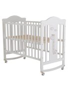 Cangaroo  JUNO fa babaágy zsiráf mintás, ringatós 60x120cm FEHÉR 