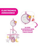 Chicco Next 2 Dreams zenélő forgóka - éjszakai fény rózsaszín