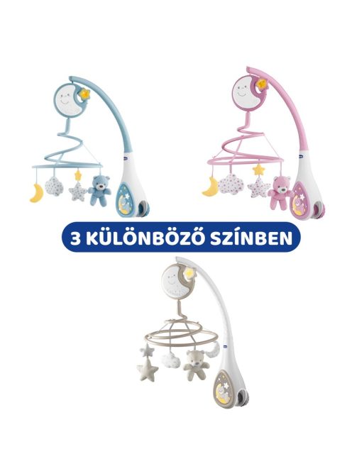 Chicco Next 2 Dreams zenélő forgóka - éjszakai fény rózsaszín