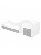 Maxi Kombi 5 fiókos gyermekágy Ezüst-Fehér