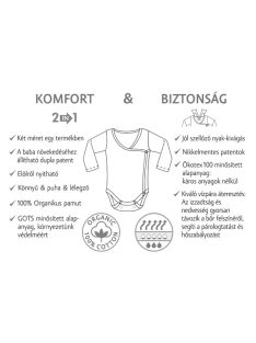 Átlapolt csecsemő kombidressz barna