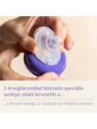 Lansinoh Cumisüveg lassú folyású etetőcumival + fedéllel, 160 ml