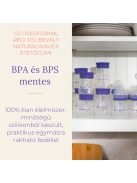 Lansinoh Cumisüveg lassú folyású etetőcumival + fedéllel, 160 ml