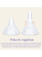 Lansinoh Cumisüveg lassú folyású etetőcumival + fedéllel, 160 ml
