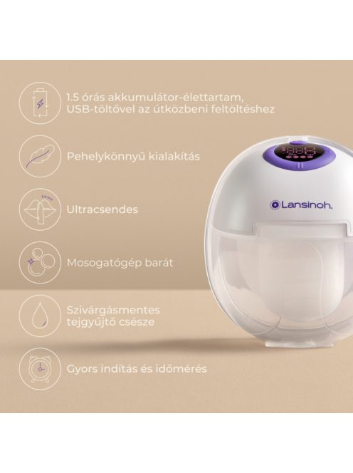 Lansinoh hordható mellszívó 4 fázisú – dupla