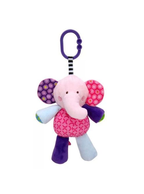 Lorelli Toys plüss zenélőjáték - pink elefánt