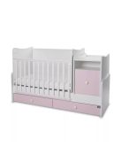  Lorelli Trend PLUS kombi ágy 70x165 - White Orchid Pink 