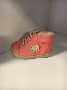 Maus Első lépés szőrmés cipő rózsa box pillangós