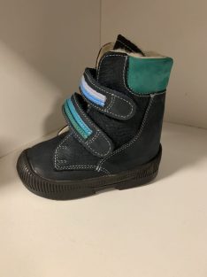 Maus Szupinált szőrmés cipő kék  2 tépőzáras csíkos