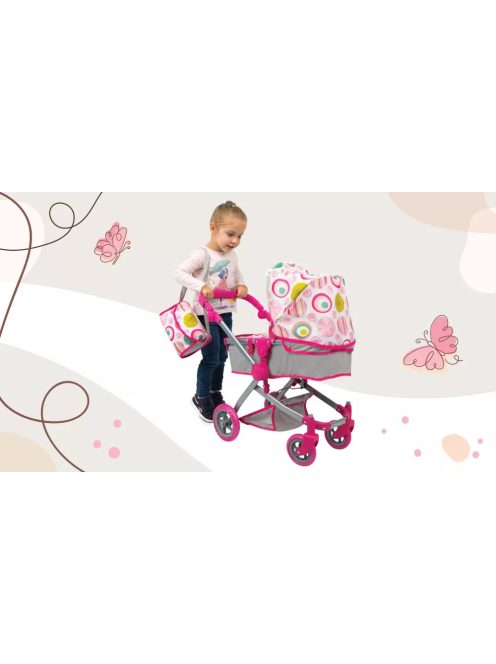 Moni Pink játék babakocsi 