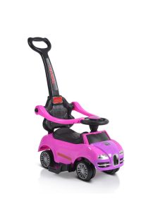 Moni Rider beülős autó tolókarral pink 