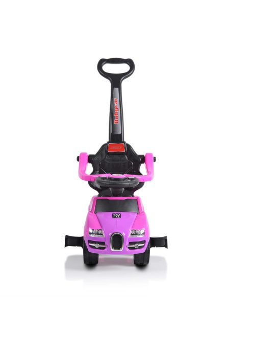 Moni Rider beülős autó tolókarral pink 