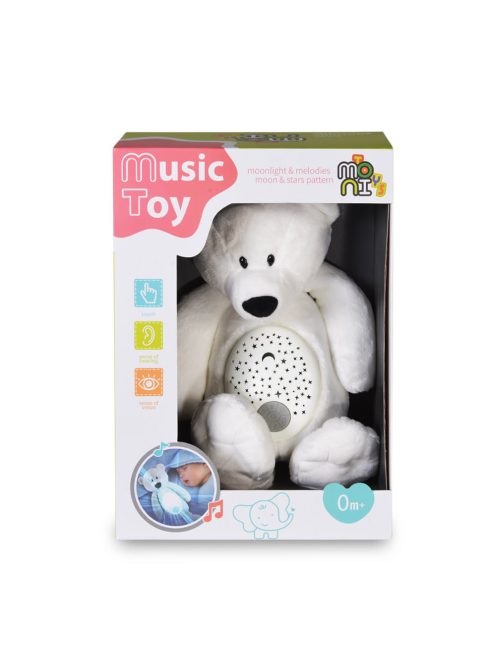 Moni Toys Lamp éjjeli lámpa maci plüss projector fehér 