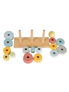   Moni FAJÁTÉK toronyépítő 3 dbos szett MONTESSORI PASZTELL 