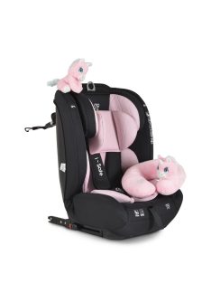   Moni ISAFE autósülés ISIZE és ISOFIX ülésemelővé alakítható 76-150cm PINK