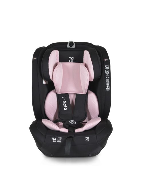 Moni ISAFE autósülés ISIZE és ISOFIX ülésemelővé alakítható 76-150cm PINK