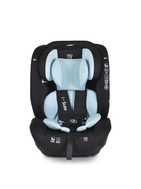 Moni ISAFE autósülés ISIZE és ISOFIX ülésemelővé alakítható 76-150cm KÉK 