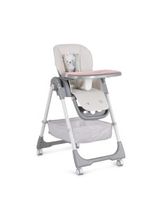   Moni RAFFY etetőszék, könnyű, kompakt, multifunkciós, macis mintával PINK 