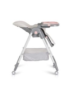   Moni RAFFY etetőszék, könnyű, kompakt, multifunkciós, macis mintával PINK 