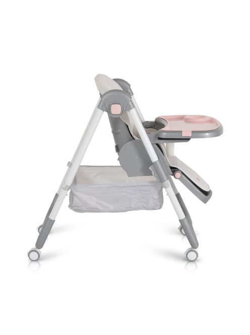 Moni RAFFY etetőszék, könnyű, kompakt, multifunkciós, macis mintával PINK 