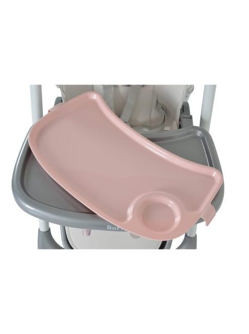 Moni RAFFY etetőszék, könnyű, kompakt, multifunkciós, macis mintával PINK 