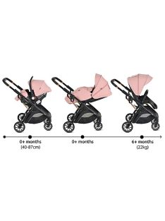   Moni BINGO babakocsi SZETT újszülött kortól 22kg-ig 2in1 sport+váz+hordozó PINK 