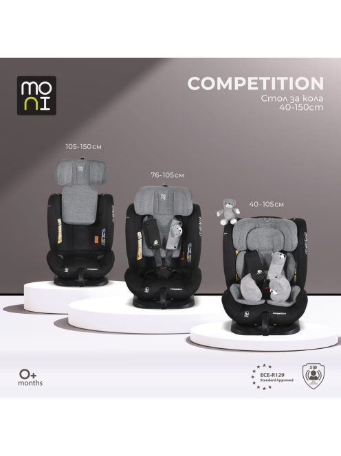 Moni COMPETITION dönthető autós ülés 40-150cm SZÜRKE 