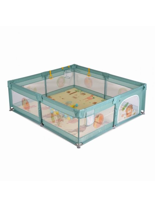 Moni GAMEZONE összecsukható járóka szőnyeggel, 60 labdával 180x200 MENTA 