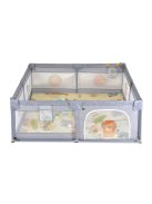 Moni GAMEZONE összecsukható járóka szőnyeggel, 60 labdával 180x200 SZÜRKE 