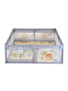   Moni GAMEZONE összecsukható járóka szőnyeggel, 60 labdával 180x200 SZÜRKE 