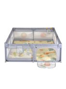 Moni GAMEZONE összecsukható járóka szőnyeggel, 60 labdával 180x200 SZÜRKE 