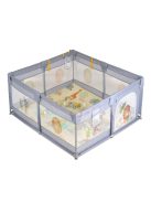 Moni GAMEZONE összecsukható járóka szőnyeggel, 60 labdával 120x120 SZÜRKE 