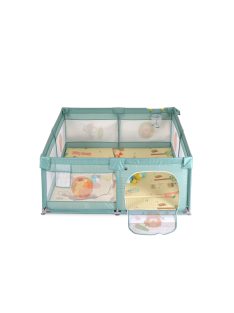   Moni GAMEZONE összecsukható járóka szőnyeggel, 60 labdával 120x120 MENTA 