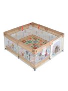 Moni GAMEZONE összecsukható járóka szőnyeggel, 60 labdával 120x120 BÉZS 