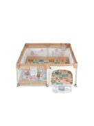 Moni GAMEZONE összecsukható járóka szőnyeggel, 60 labdával 120x120 BÉZS 