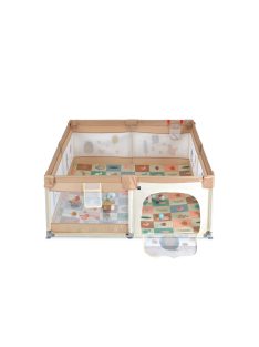   Moni GAMEZONE összecsukható járóka szőnyeggel, 60 labdával 120x120 BÉZS 
