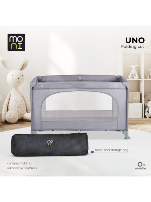 Moni UNO utazóágy 1 szintes zippes kibújóval PINK 