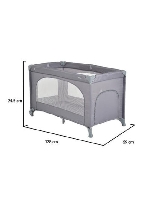 Moni NO utazóágy1 szintes zippes kibújóval SZÜRKE 