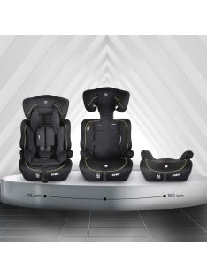 Moni FLEX autós ülés 76-150cm FEKETE-ZÖLD díszcsík 