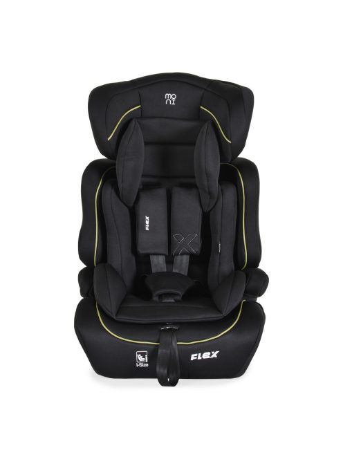 Moni FLEX autós ülés 76-150cm FEKETE-ZÖLD díszcsík 